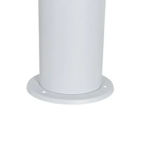 QAZQA Staande buitenlamp wit met opaal witte kap 50 cm - Odense