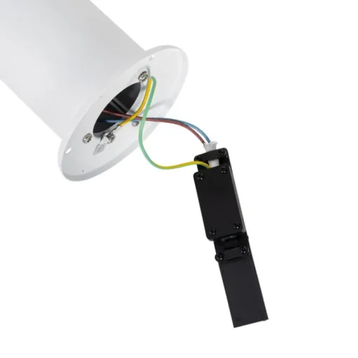 QAZQA Staande buitenlamp wit met opaal witte kap 50 cm - Odense