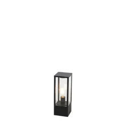 QAZQA Staande buitenlamp zwart 40 cm met grondpin en kabelmof - Charlois