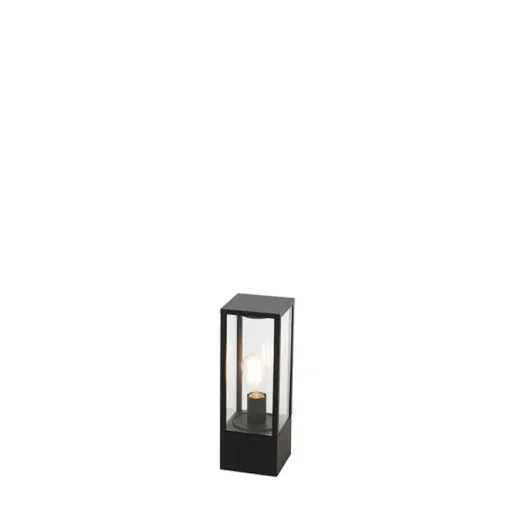 QAZQA Staande buitenlamp zwart 40 cm met grondpin en kabelmof - Charlois