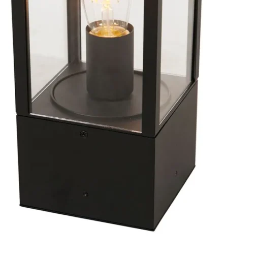 QAZQA Staande buitenlamp zwart 40 cm met grondpin en kabelmof - Charlois
