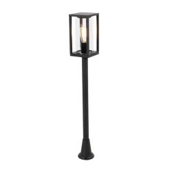 QAZQA Staande buitenlamp zwart 100 cm met grondpin en kabelmof - Charlois