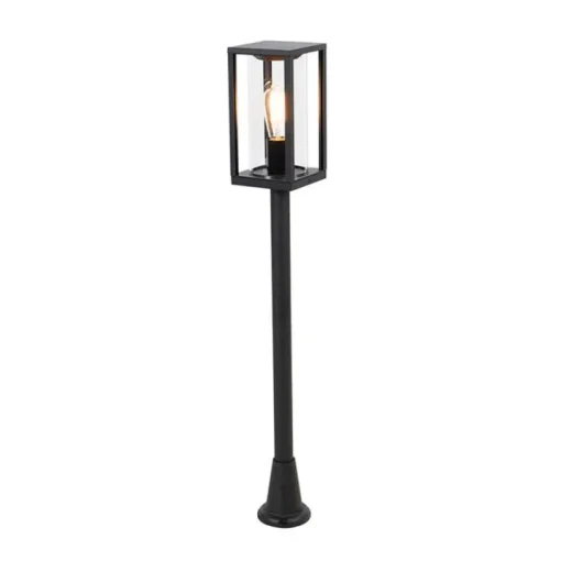 QAZQA Staande buitenlamp zwart 100 cm met grondpin en kabelmof - Charlois