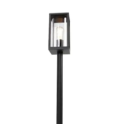 QAZQA Staande buitenlamp zwart 100 cm met grondpin en kabelmof - Charlois