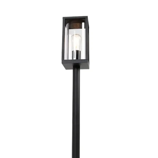 QAZQA Staande buitenlamp zwart 100 cm met grondpin en kabelmof - Charlois