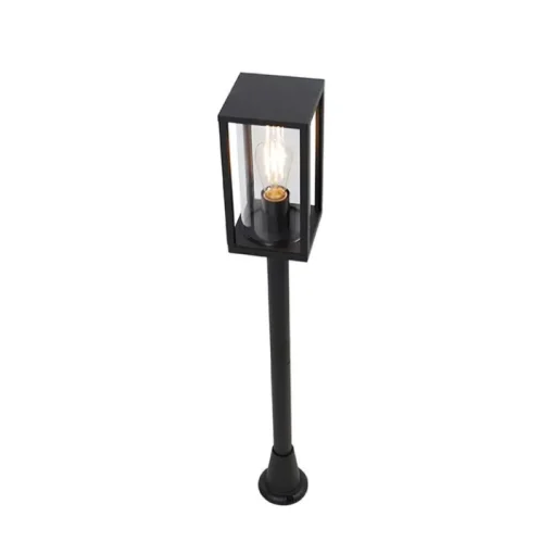 QAZQA Staande buitenlamp zwart 100 cm met grondpin en kabelmof - Charlois