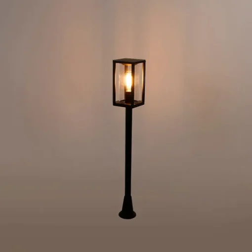 QAZQA Staande buitenlamp zwart 100 cm met grondpin en kabelmof - Charlois