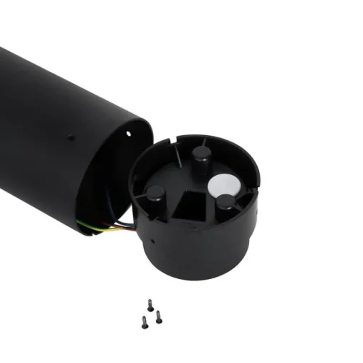QAZQA Staande buitenlamp zwart met opaal glas 50 cm IP44 - Huma