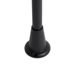 QAZQA Staande buitenlamp zwart met smoke 100 cm IP44 - Charlois