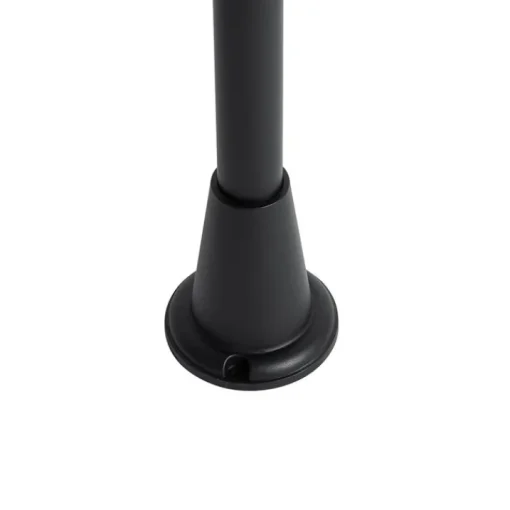 QAZQA Staande buitenlamp zwart met smoke 100 cm IP44 - Charlois