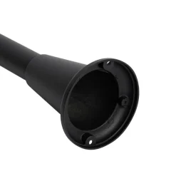 QAZQA Staande buitenlamp zwart met smoke 100 cm IP44 - Charlois