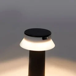 QAZQA Staande buitenlamp zwart incl. LED met dimmer IP55 solar - Felice