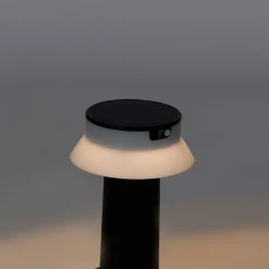 QAZQA Staande buitenlamp zwart incl. LED met dimmer IP55 solar - Felice