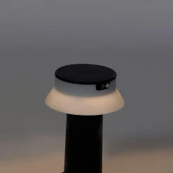 QAZQA Staande buitenlamp zwart incl. LED met dimmer IP55 solar - Felice