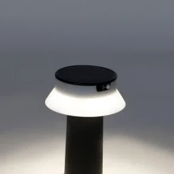 QAZQA Staande buitenlamp zwart incl. LED met dimmer IP55 solar - Felice
