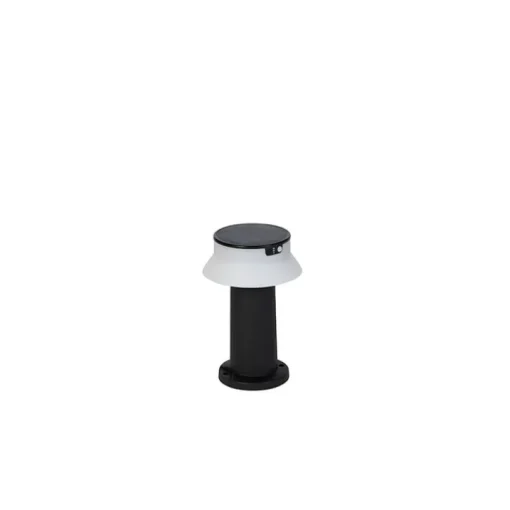 QAZQA Staande buitenlamp zwart incl. LED met dimmer IP55 solar - Felice