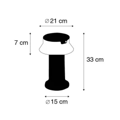 QAZQA Staande buitenlamp zwart incl. LED met dimmer IP55 solar - Felice