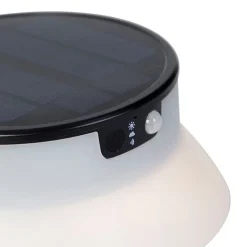 QAZQA Staande buitenlamp zwart incl. LED met dimmer IP55 solar - Felice