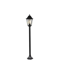 QAZQA Staande buitenlantaarn zwart 120 cm IP44 - New Orleans