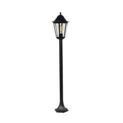 QAZQA Staande buitenlantaarn zwart 120 cm IP44 - New Orleans