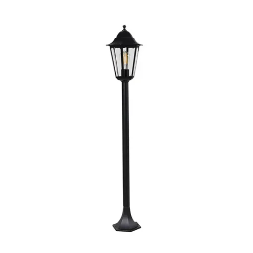 QAZQA Staande buitenlantaarn zwart 120 cm IP44 - New Orleans