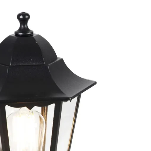 QAZQA Staande buitenlantaarn zwart 120 cm IP44 - New Orleans