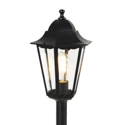 QAZQA Staande buitenlantaarn zwart 120 cm IP44 - New Orleans