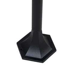 QAZQA Staande buitenlantaarn zwart 120 cm IP44 - New Orleans