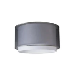 QAZQA Stoffen hangkap zwart/wit 47/25 -  Duo