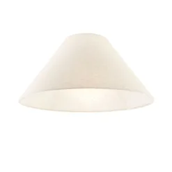 QAZQA Stoffen lampenkap beige rond schuin 50/17,5/25