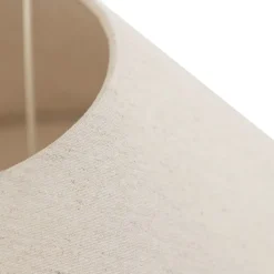 QAZQA Stoffen lampenkap beige rond schuin 50/17,5/25
