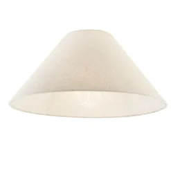 QAZQA Stoffen lampenkap beige rond schuin 55/19/26