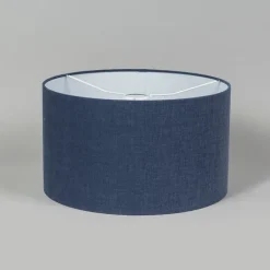 QAZQA Stoffen lampenkap donkerblauw 35/35/20