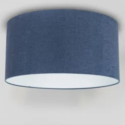 QAZQA Stoffen lampenkap donkerblauw 50/50/25