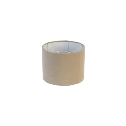 QAZQA Stoffen lampenkap lichtbruin rond 18/18/14