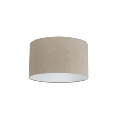 QAZQA Stoffen lampenkap lichtbruin rond 35/35/20