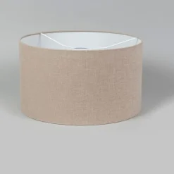 QAZQA Stoffen lampenkap lichtbruin rond 35/35/20