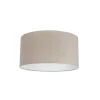 QAZQA Stoffen lampenkap lichtbruin rond 50/50/25