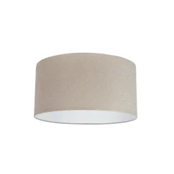 QAZQA Stoffen lampenkap lichtbruin rond 50/50/25