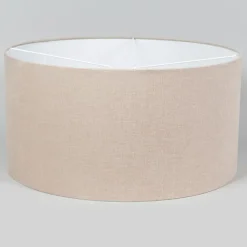 QAZQA Stoffen lampenkap lichtbruin rond 50/50/25