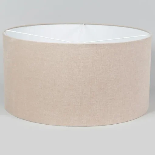 QAZQA Stoffen lampenkap lichtbruin rond 50/50/25
