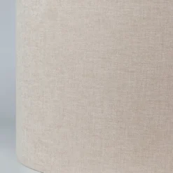 QAZQA Stoffen lampenkap lichtbruin rond 50/50/25