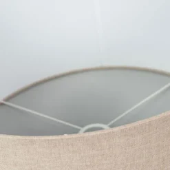 QAZQA Stoffen lampenkap lichtbruin rond 50/50/25