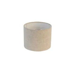QAZQA Stoffen lampenkap lichtgrijs rond 18/18/14