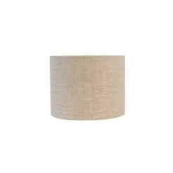 QAZQA Stoffen lampenkap lichtgrijs rond 18/18/14