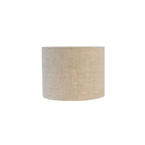 QAZQA Stoffen lampenkap lichtgrijs rond 18/18/14