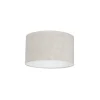 QAZQA Stoffen lampenkap lichtgrijs rond 35/35/20