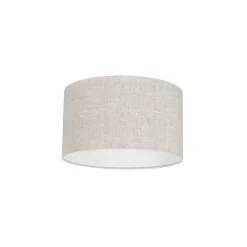 QAZQA Stoffen lampenkap lichtgrijs rond 35/35/20
