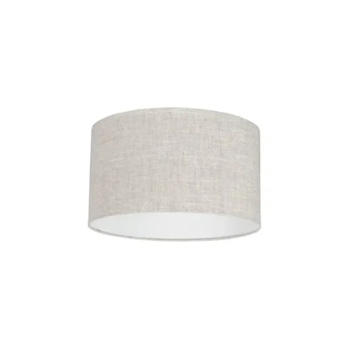 QAZQA Stoffen lampenkap lichtgrijs rond 35/35/20