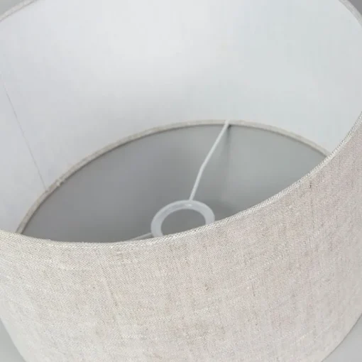 QAZQA Stoffen lampenkap lichtgrijs rond 35/35/20